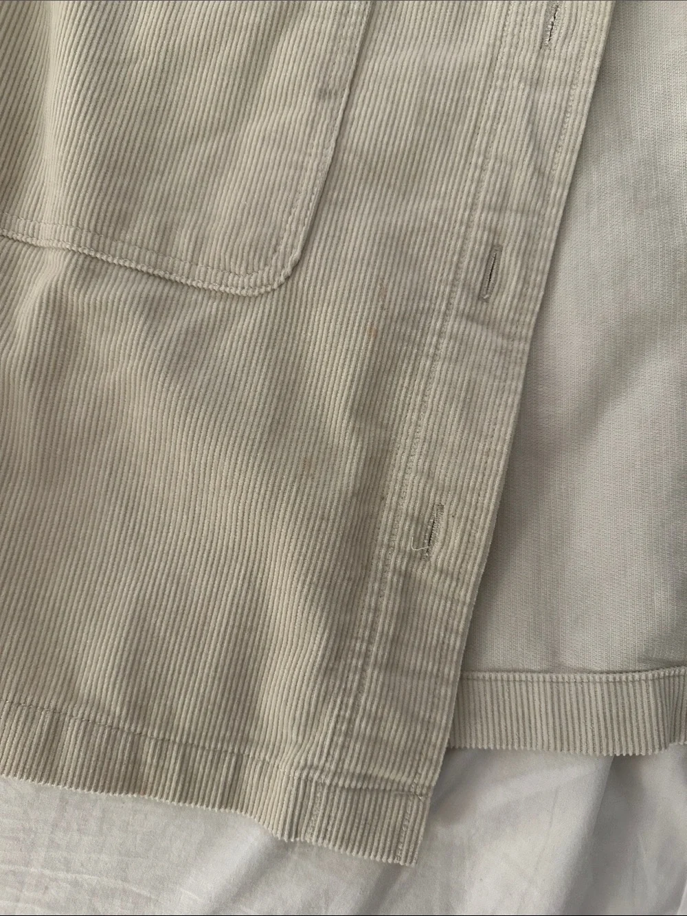 Cream Button-Front Utility Jacket - Picture 3 of 3